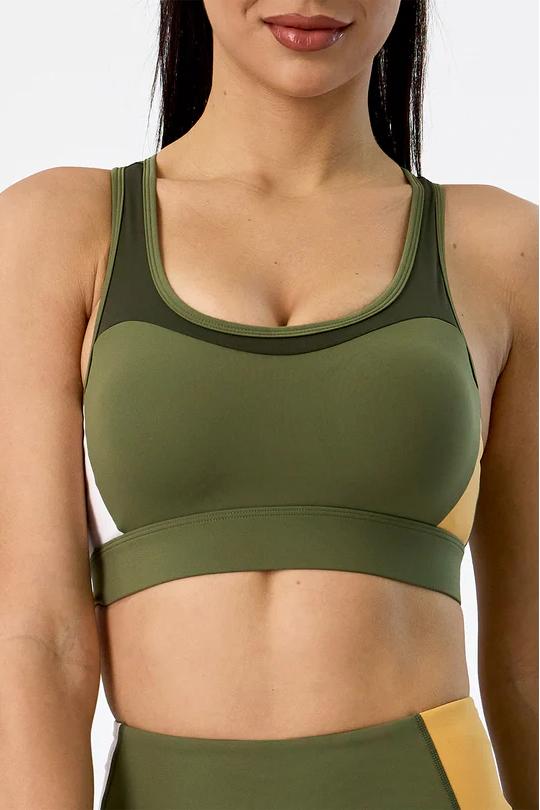REXINGYOGA High Support Color Block Racerback Sports Bra - Image 4