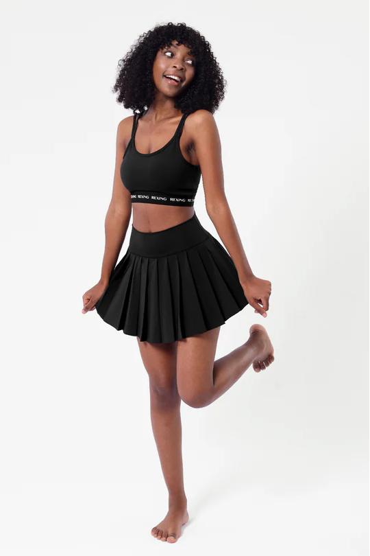 REXINGYOGA Breathable Tennis Skirts with Pockets and Shorts - Image 3