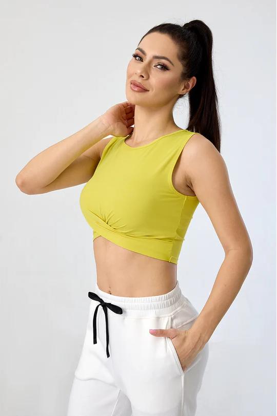 REXINGYOGA Crossover Hem Cropped Women Sports Top - Image 2