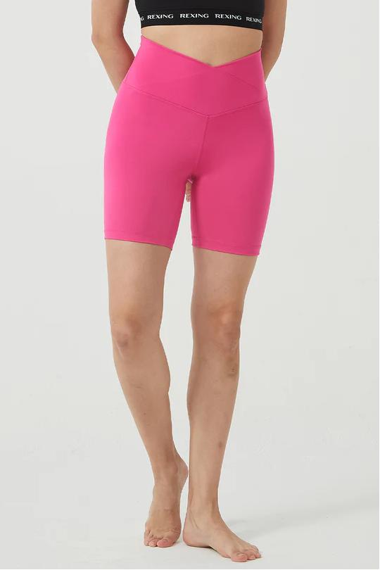 REXINGYOGA Crossover Stretchy Biker Sports Shorts