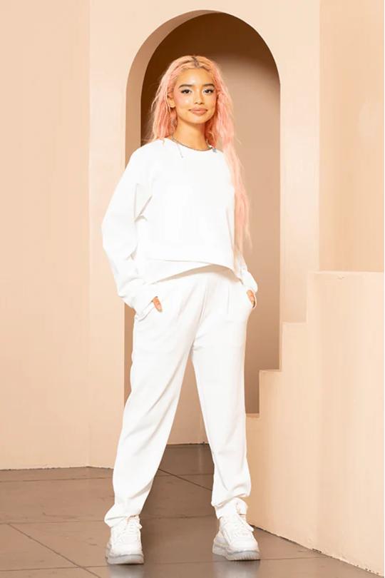 REXINGYOGA High Waisted Pull-On Cozy Soft Fleece Jogger Pants with Pockets - Image 3