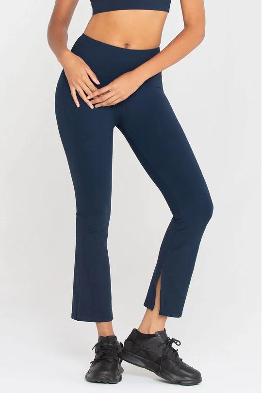 REXINGYOGA High Waisted Split-Hem Flare Leggings