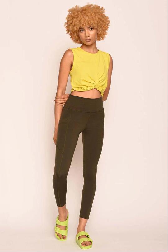 REXINGYOGA Super Strechy Side Pocket Plain Yoga Leggings - Image 3