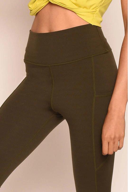 REXINGYOGA Super Strechy Side Pocket Plain Yoga Leggings - Image 2