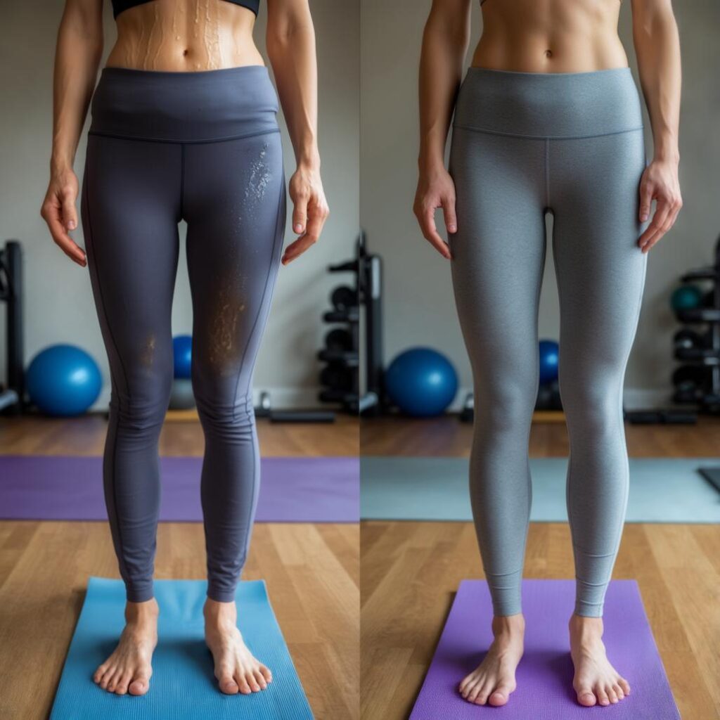 proper care by avoiding fabric softeners to maintain effectiveness and durability yogapants